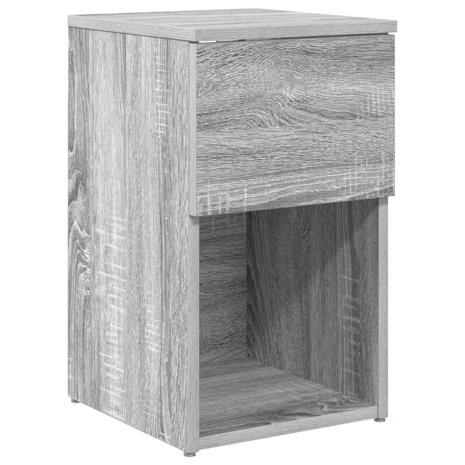 Armário de cama sonoma cinzento 29 x 31,5 x 49 cm