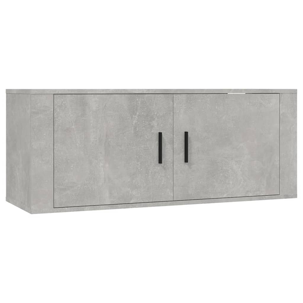 2 Pcs conjunto móveis de TV derivados de madeira cinza cimento