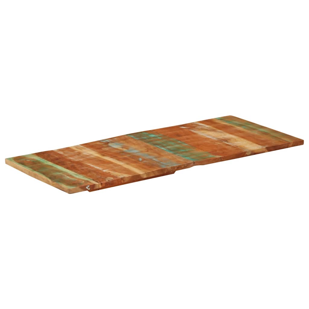 Tampo mesa retangular 60x140cm 25-27 mm madeira recuper. maciça