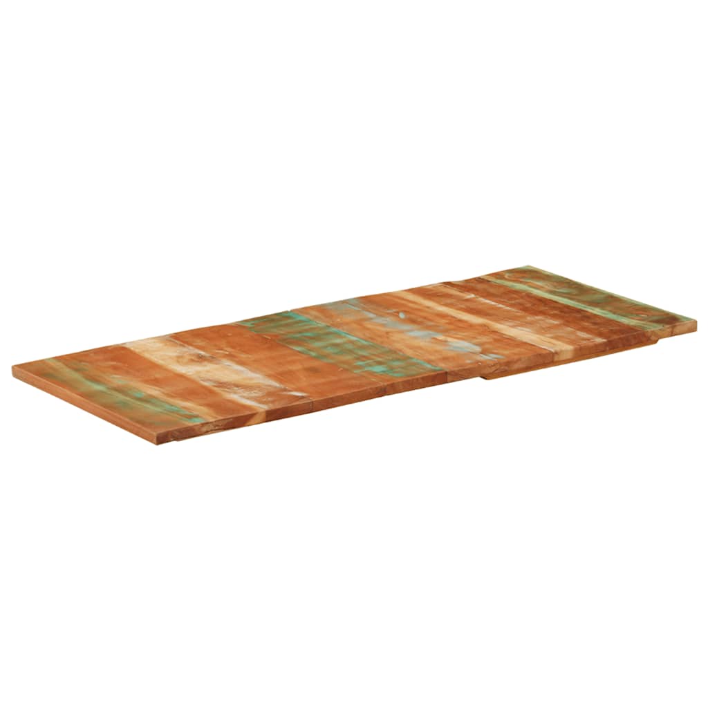 Tampo mesa retangular 60x140cm 25-27 mm madeira recuper. maciça