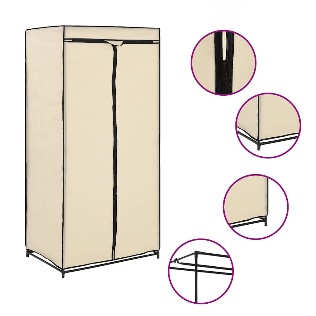 Roupeiro 75x50x160 cm creme