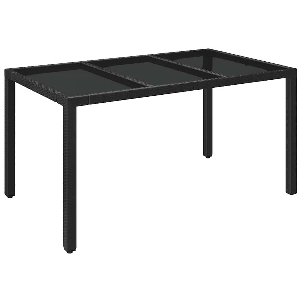 7 Pcs conjunto de jantar p/ jardim c/ almofadões vime PE preto