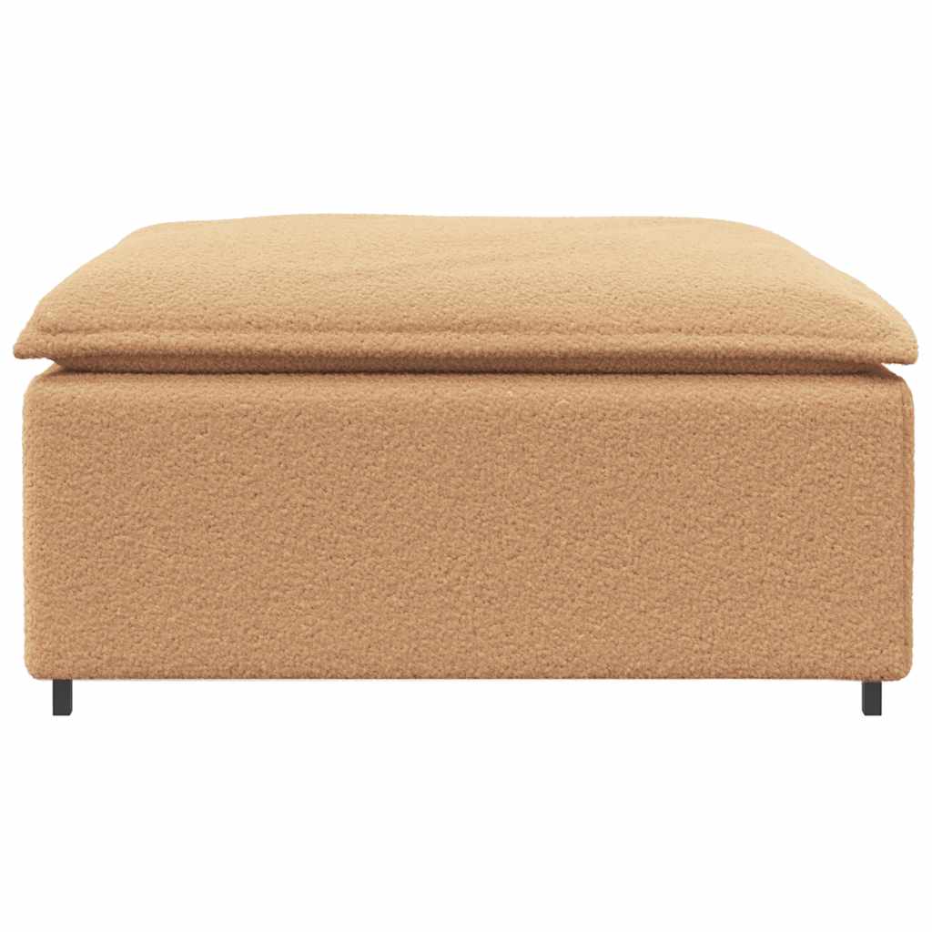 Módulo de sofá modular com apoio para os pés bege 100x100x48 cm