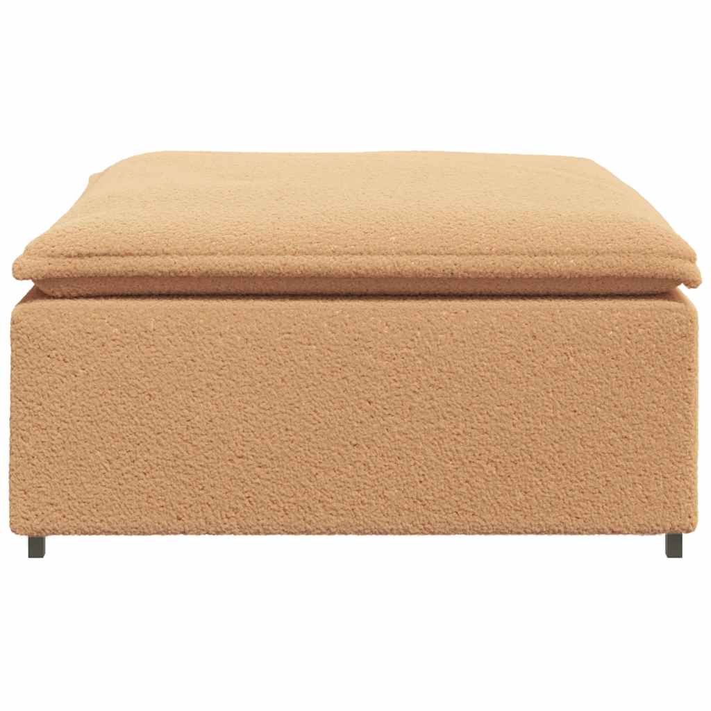 Módulo de sofá modular com apoio para os pés bege 100x100x48 cm