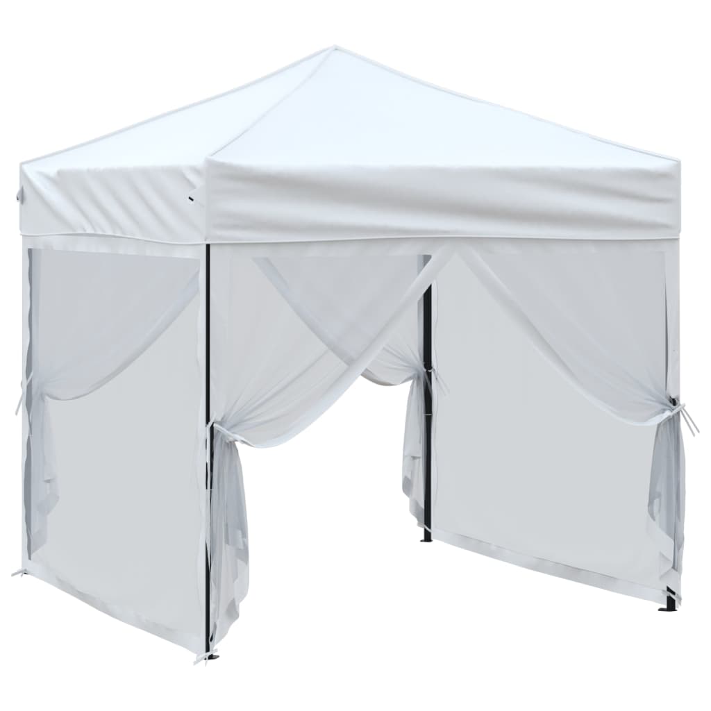 Tenda para festas dobrável com paredes laterais 2x2 m branco