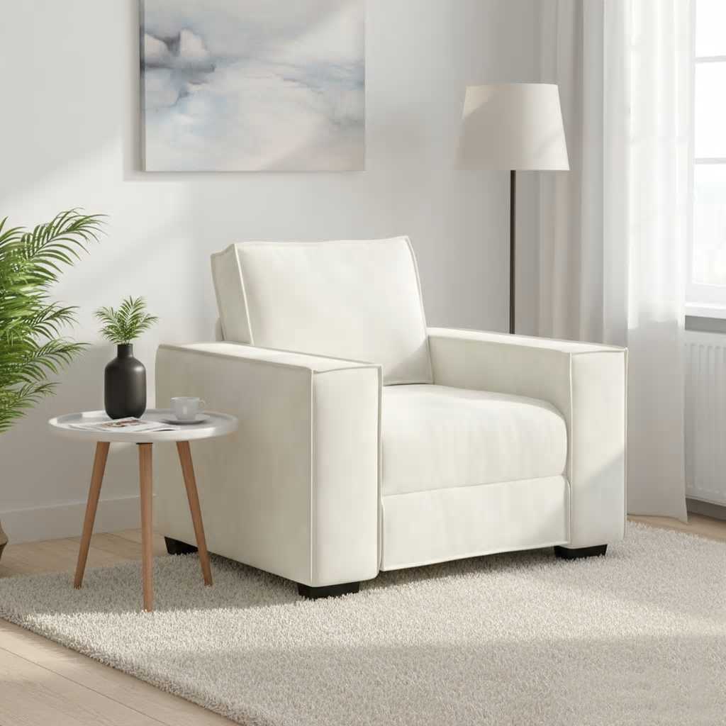 Poltrona 100x78x84 cm veludo creme