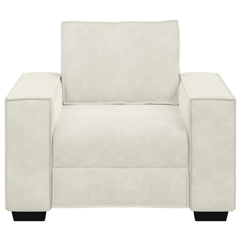 Poltrona 100x78x84 cm veludo creme