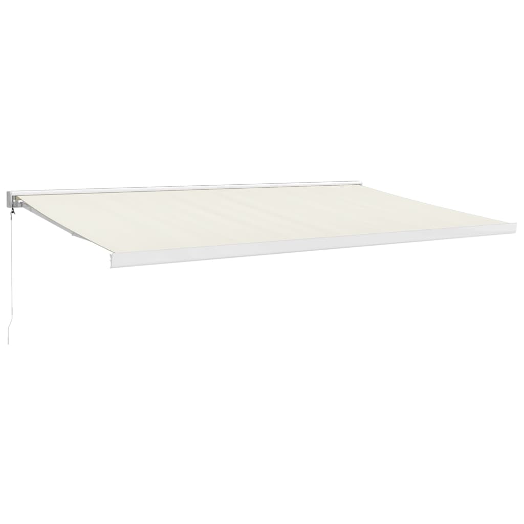 Toldo retrátil 5x3 m tecido e alumínio cor creme