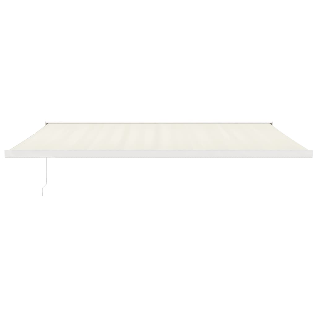 Toldo retrátil 5x3 m tecido e alumínio cor creme