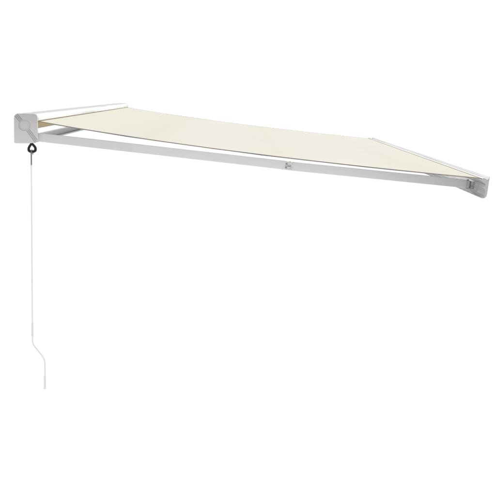 Toldo retrátil 5x3 m tecido e alumínio cor creme