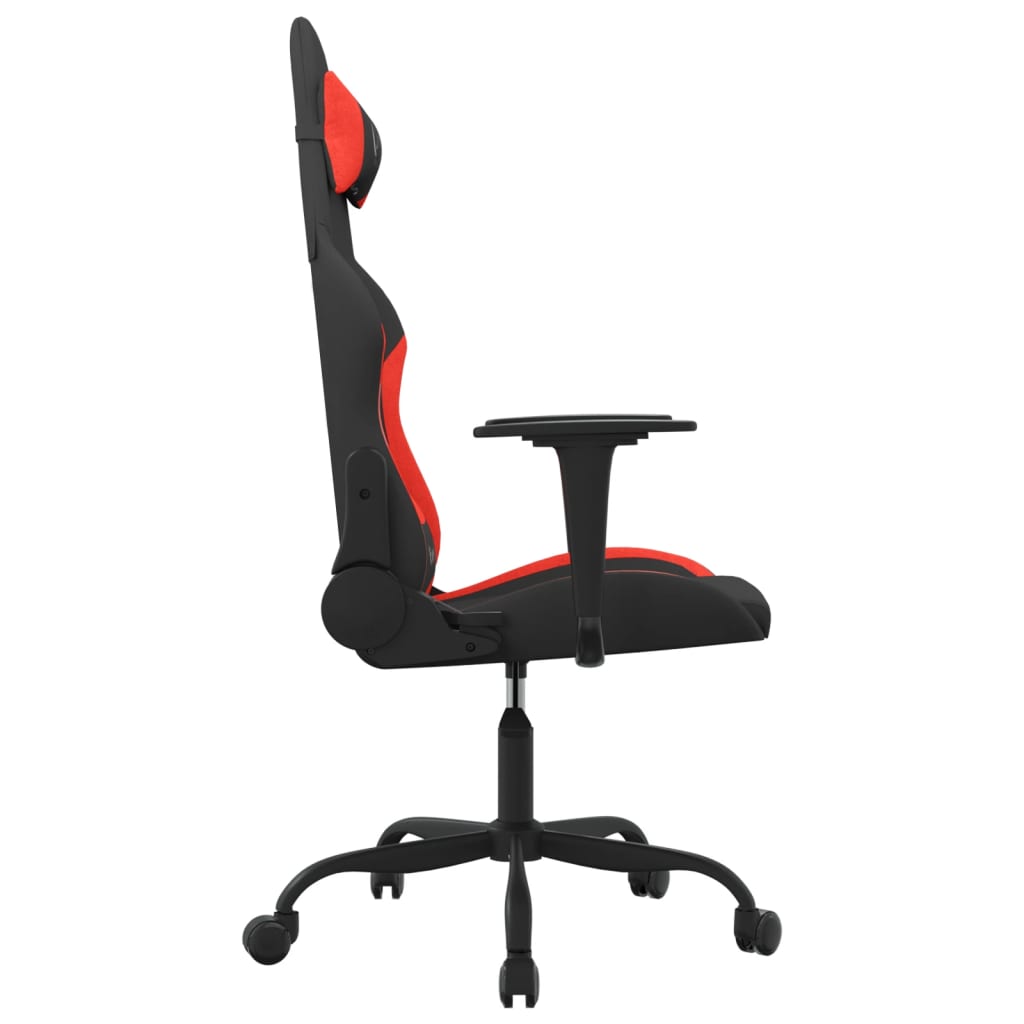 Cadeira gaming de massagens tecido preto e vermelho