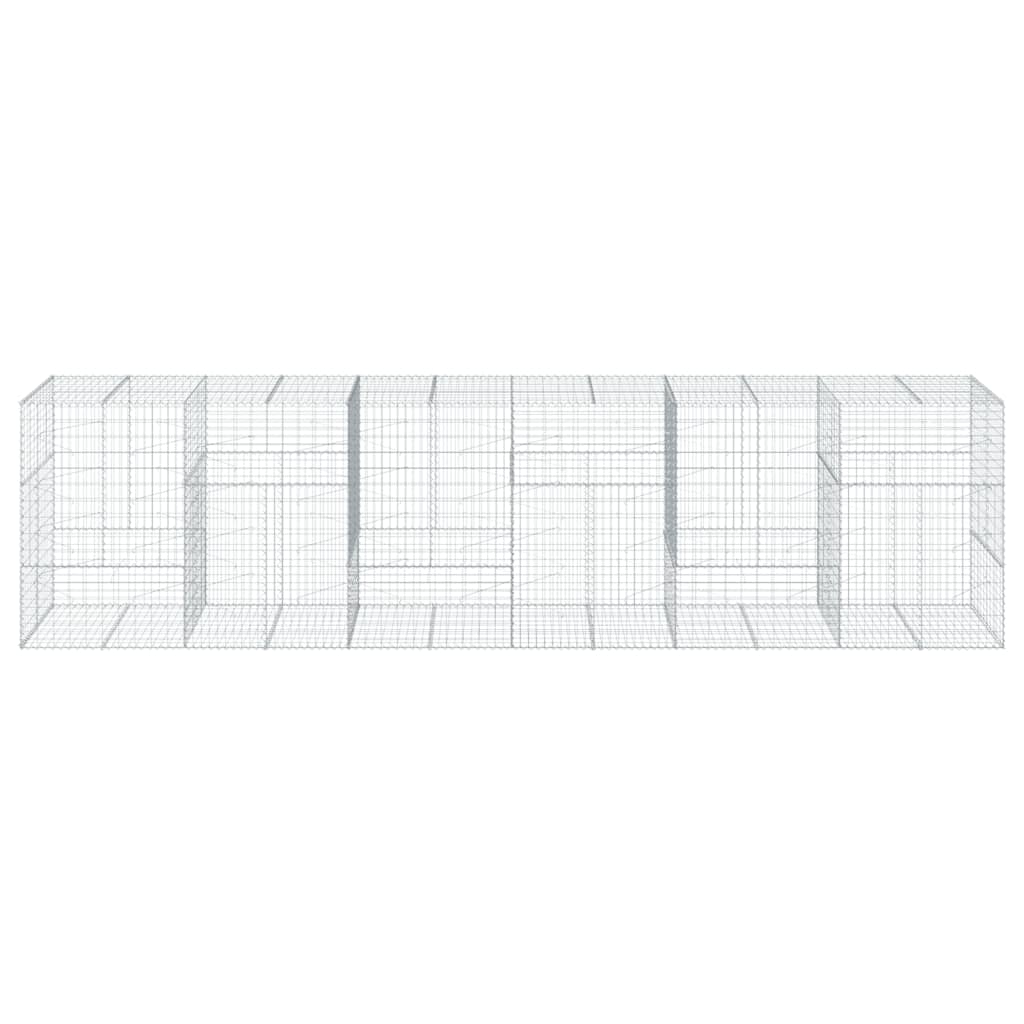 Cesto gabião com cobertura 600x100x150 cm ferro galvanizado