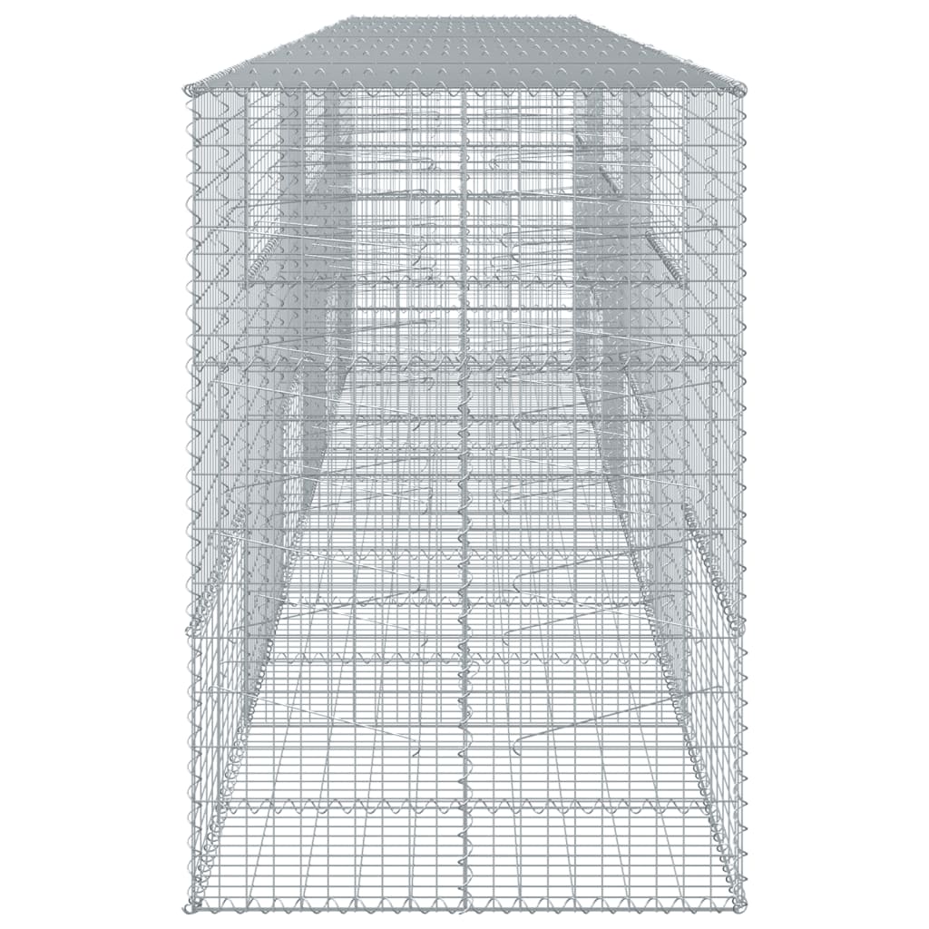 Cesto gabião com cobertura 600x100x150 cm ferro galvanizado