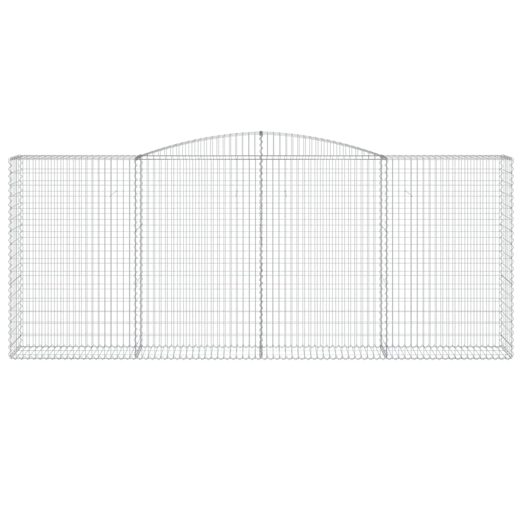 Cestos gabião arqueados 7pcs 400x50x160/180cm ferro galvanizado