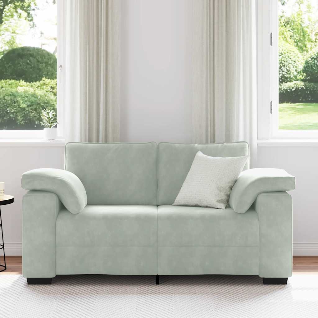 Sofá-luvas 160x77x82 cm veludo cinzento-claro
