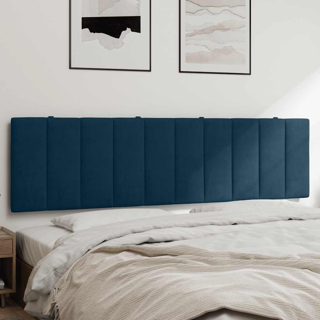 Almofadão de cabeceira hanko 180 cm veludo azul