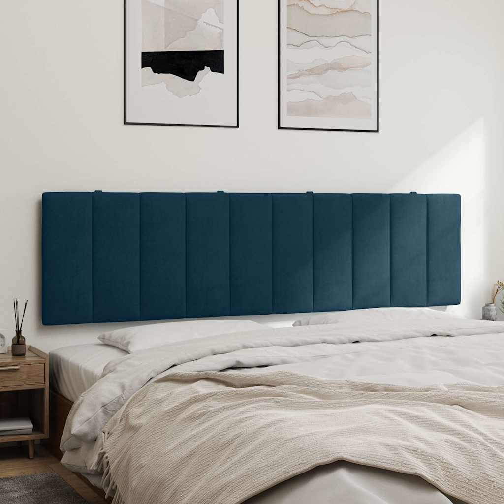 Almofadão de cabeceira hanko 180 cm veludo azul