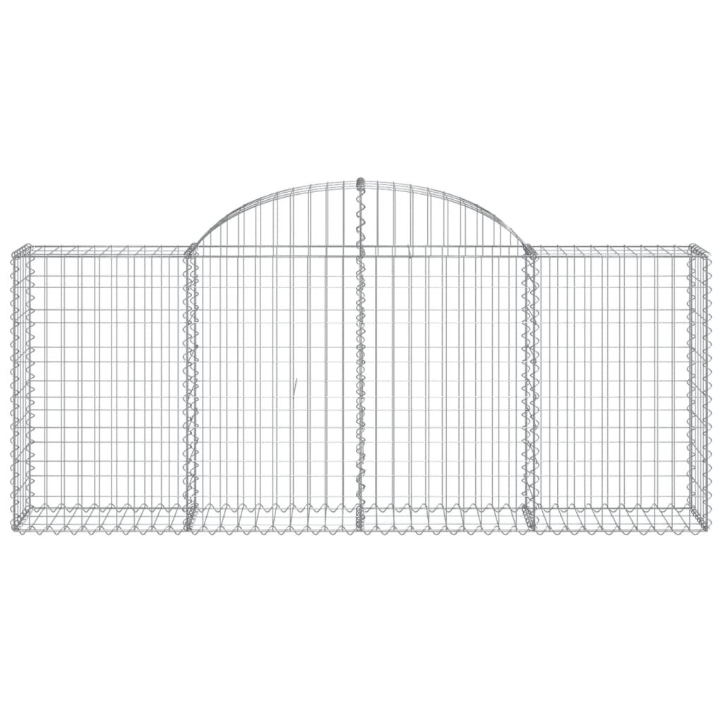Cestos gabião arqueados 18pcs 200x30x80/100cm ferro galvanizado
