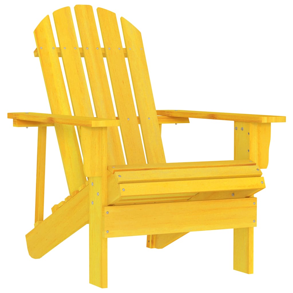 Cadeira adirondack para jardim abeto maciço amarelo