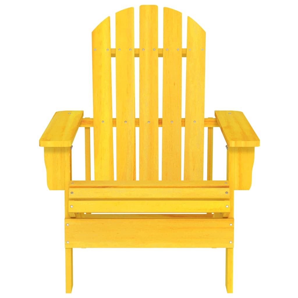 Cadeira adirondack para jardim abeto maciço amarelo