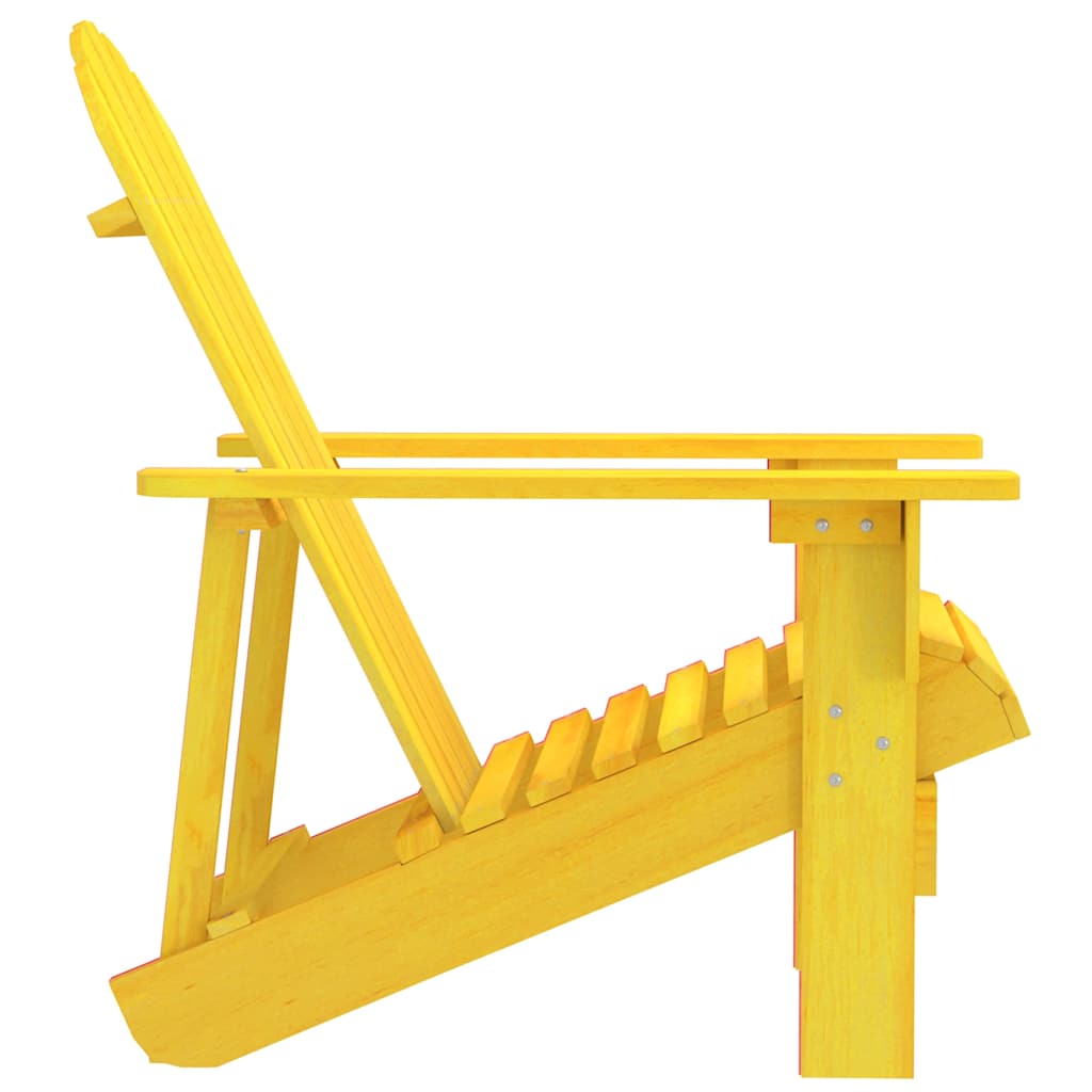 Cadeira adirondack para jardim abeto maciço amarelo