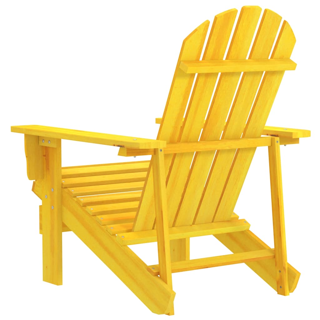 Cadeira adirondack para jardim abeto maciço amarelo