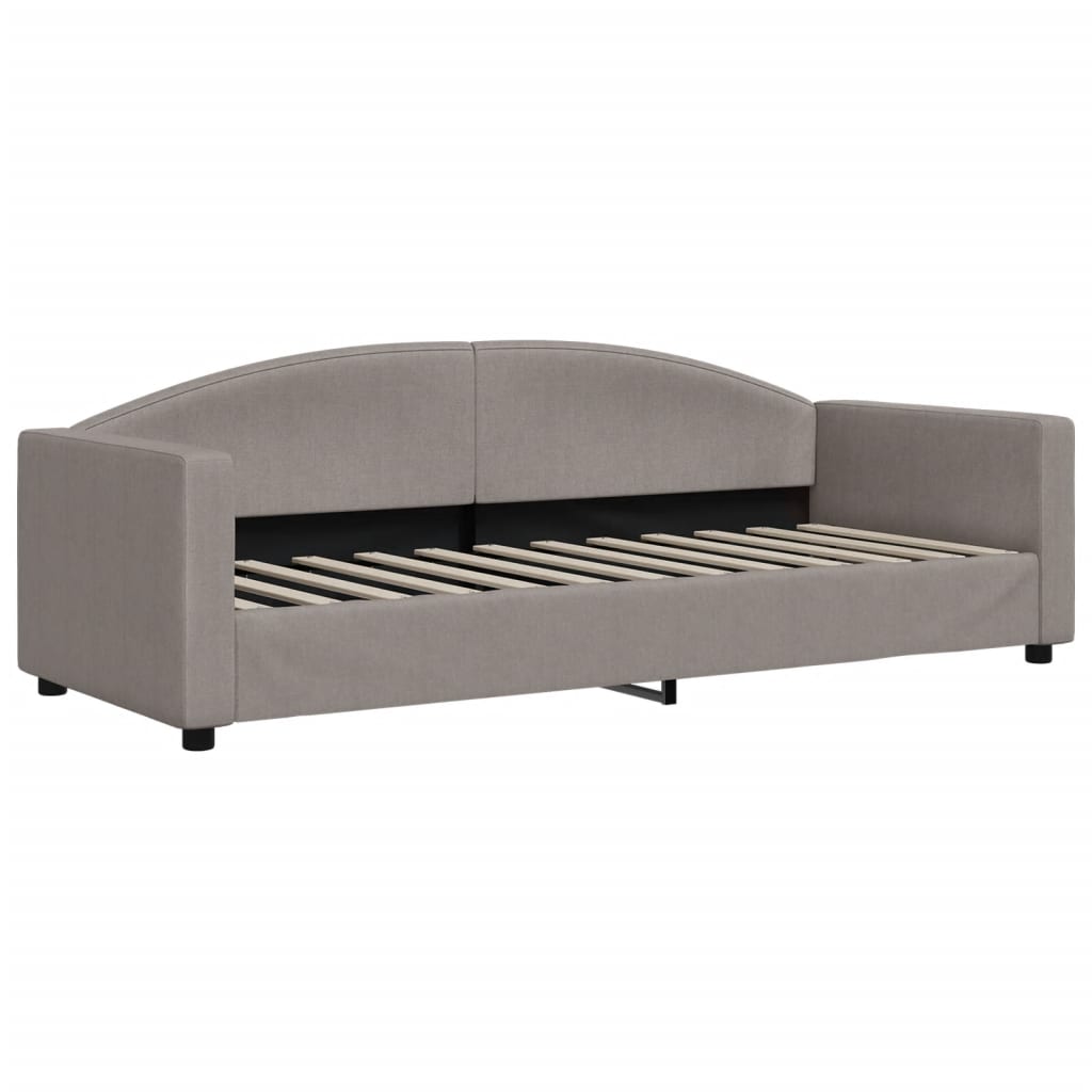 Sofá-cama c/ gavetão/colchões 80x200cm tecido cinza-acastanhado