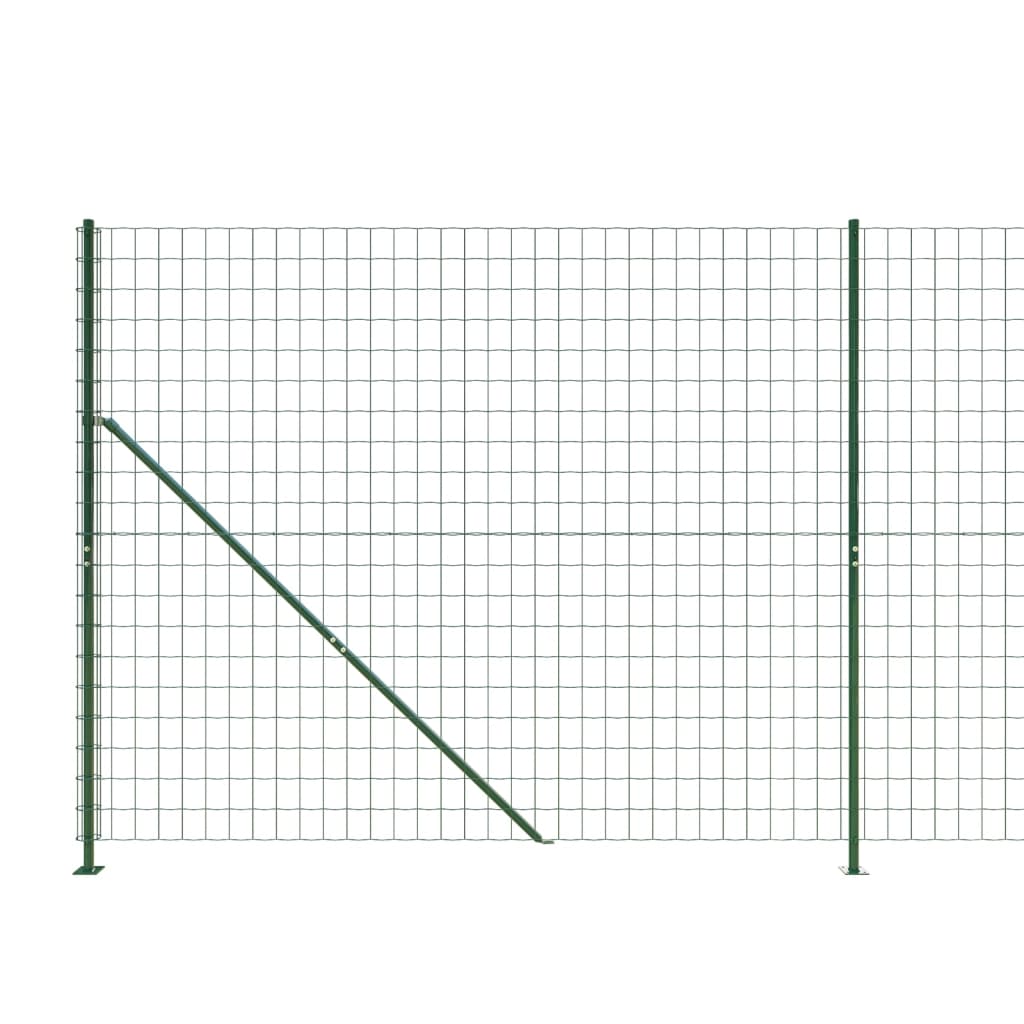 Cerca de malha de arame com flange 2,2x25 m verde