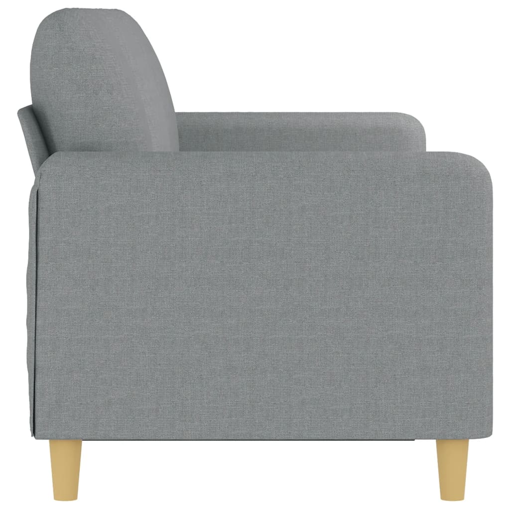 Sofá de 3 lugares 180 cm tecido cinza-claro