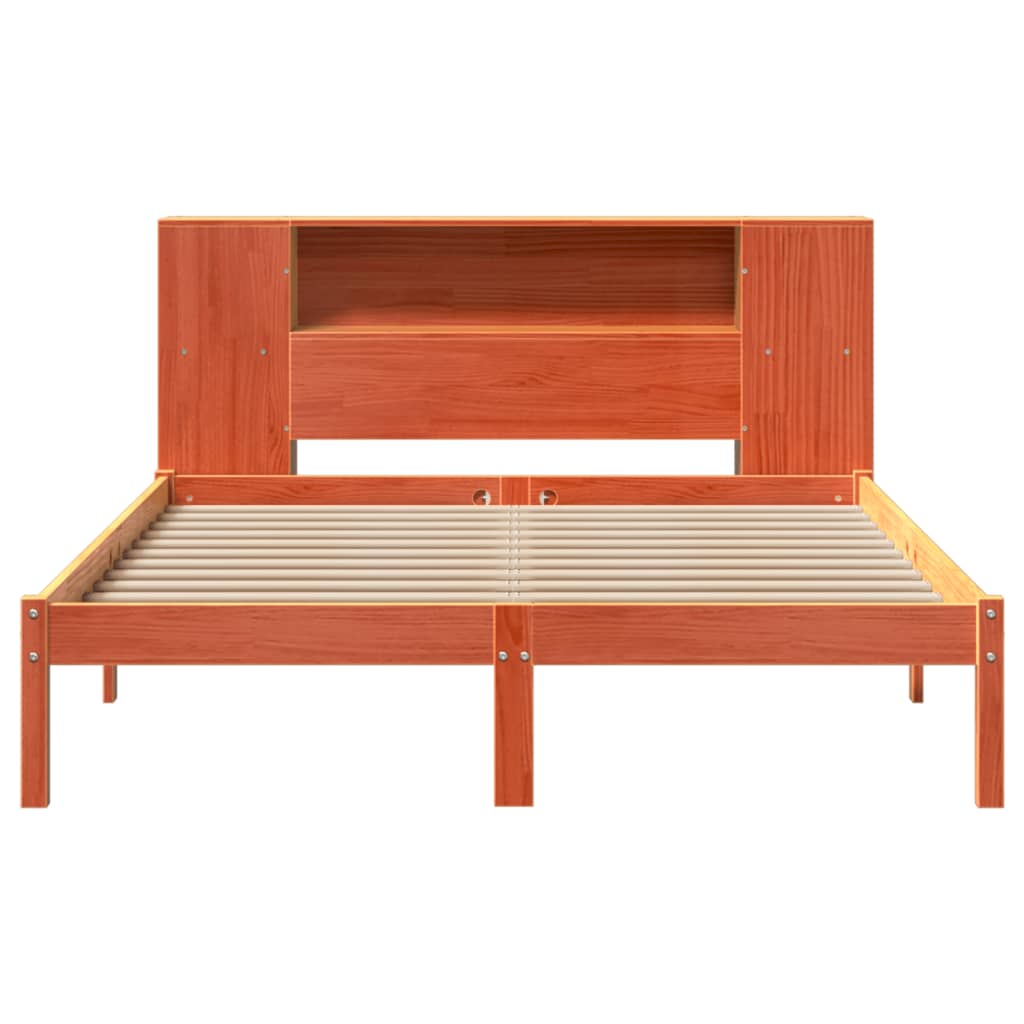 Cama com estante sem colchão 135x190 cm pinho maciço