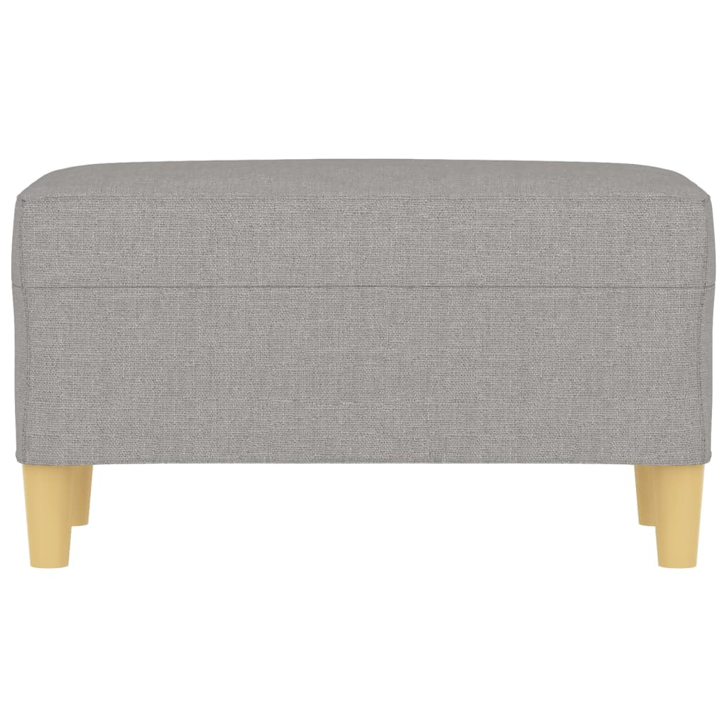 Banco 70x35x41 cm tecido cinzento-claro