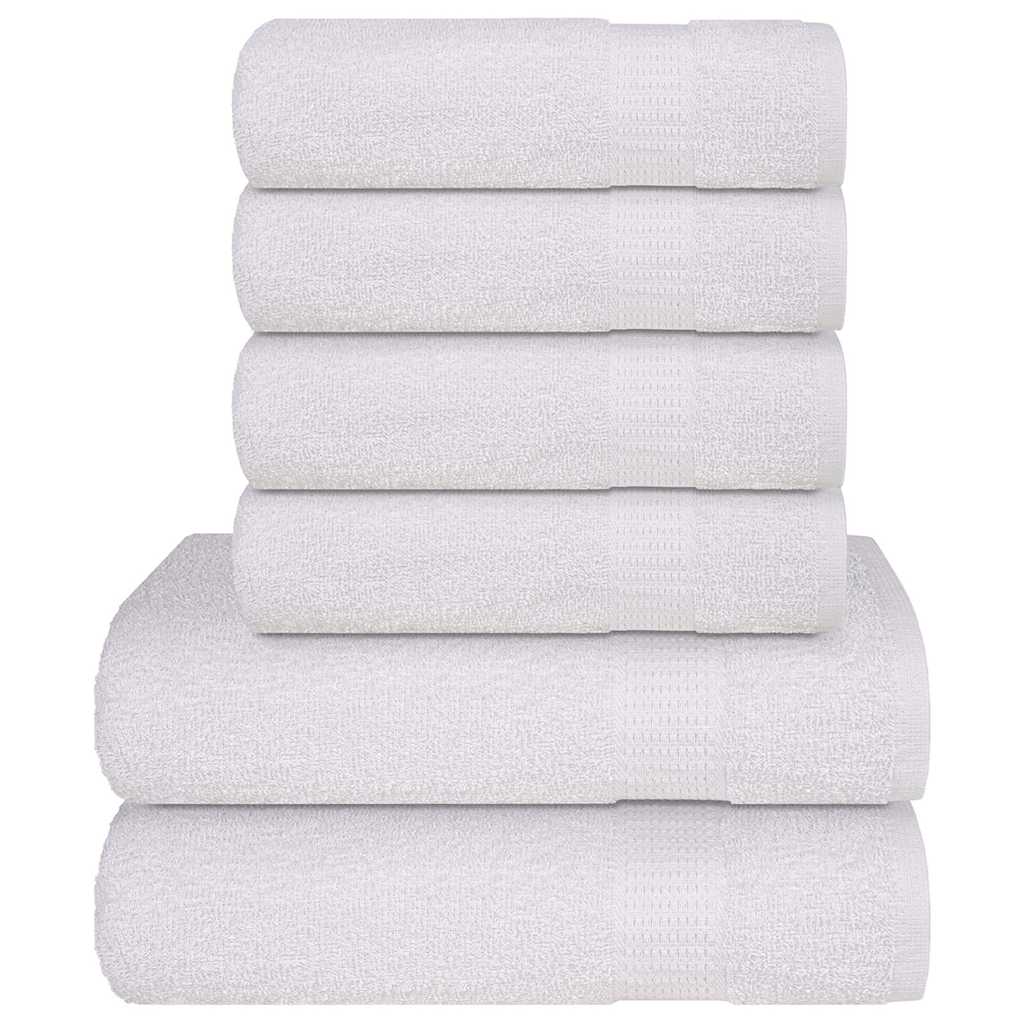 6Pcs conjunto de toalhas frogn 360 g/m² branco