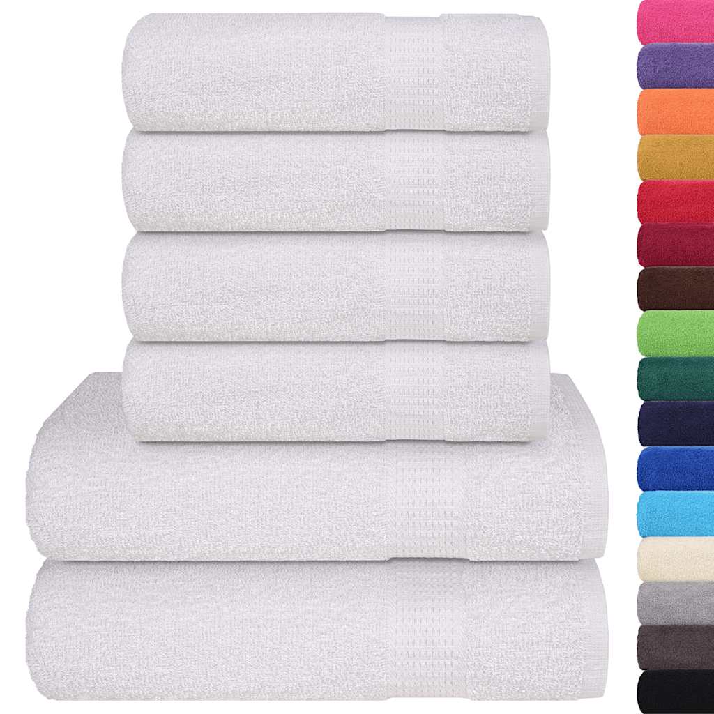 6Pcs conjunto de toalhas frogn 360 g/m² branco
