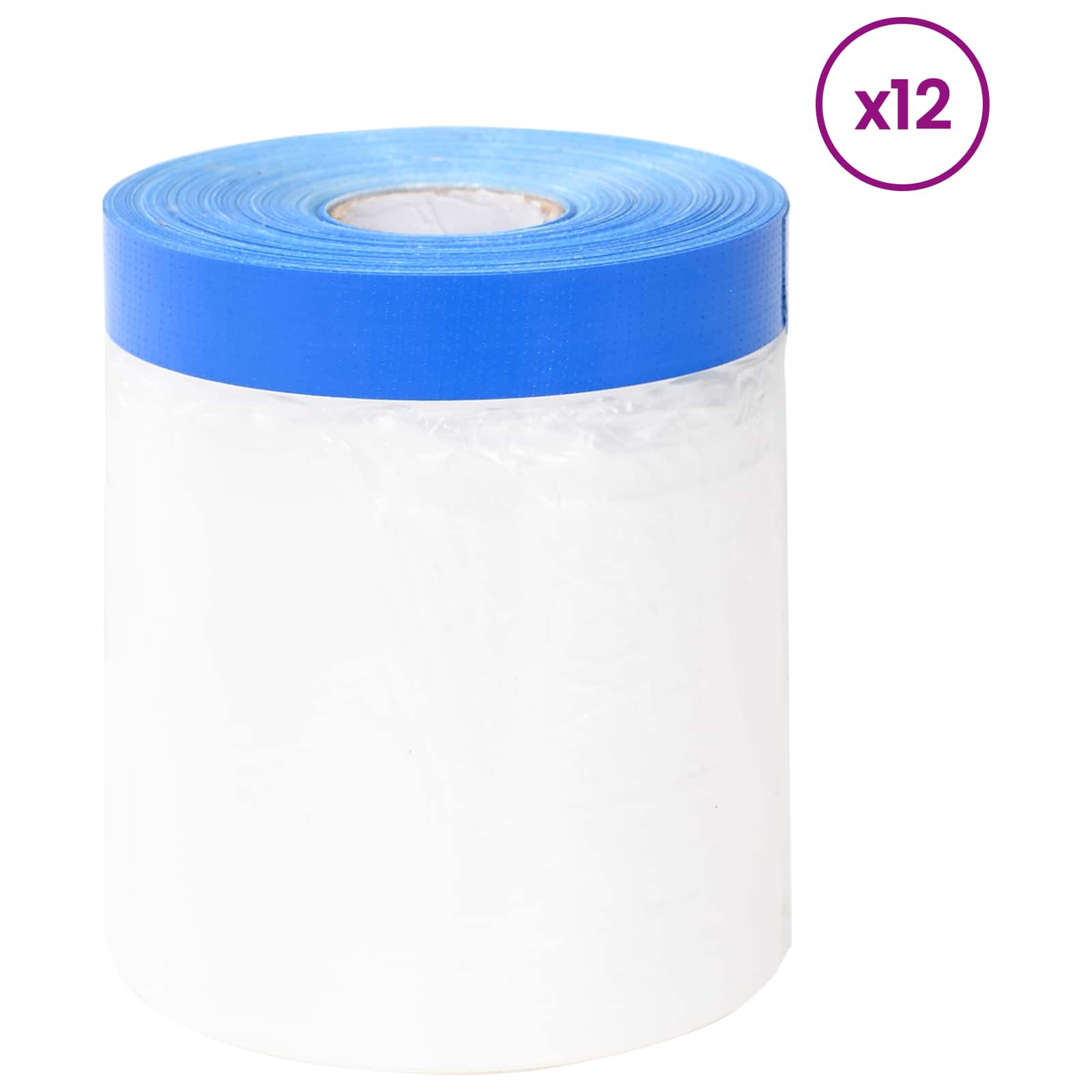 Filme de máscara com fita adesiva 12 unid. transparente e azul