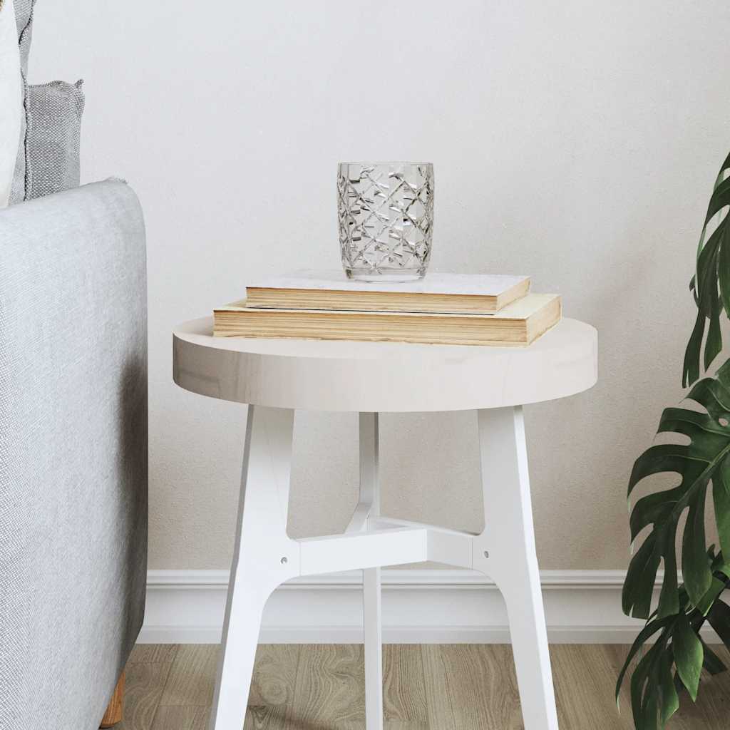Tampo de mesa redondo ø30x3 cm madeira de pinho maciça branco