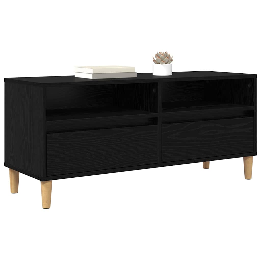 Gabinete para TV 100 x 34,5 x 44,5 cm carvalho preto