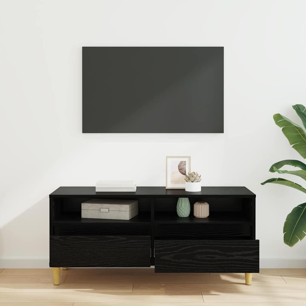 Gabinete para TV 100 x 34,5 x 44,5 cm carvalho preto