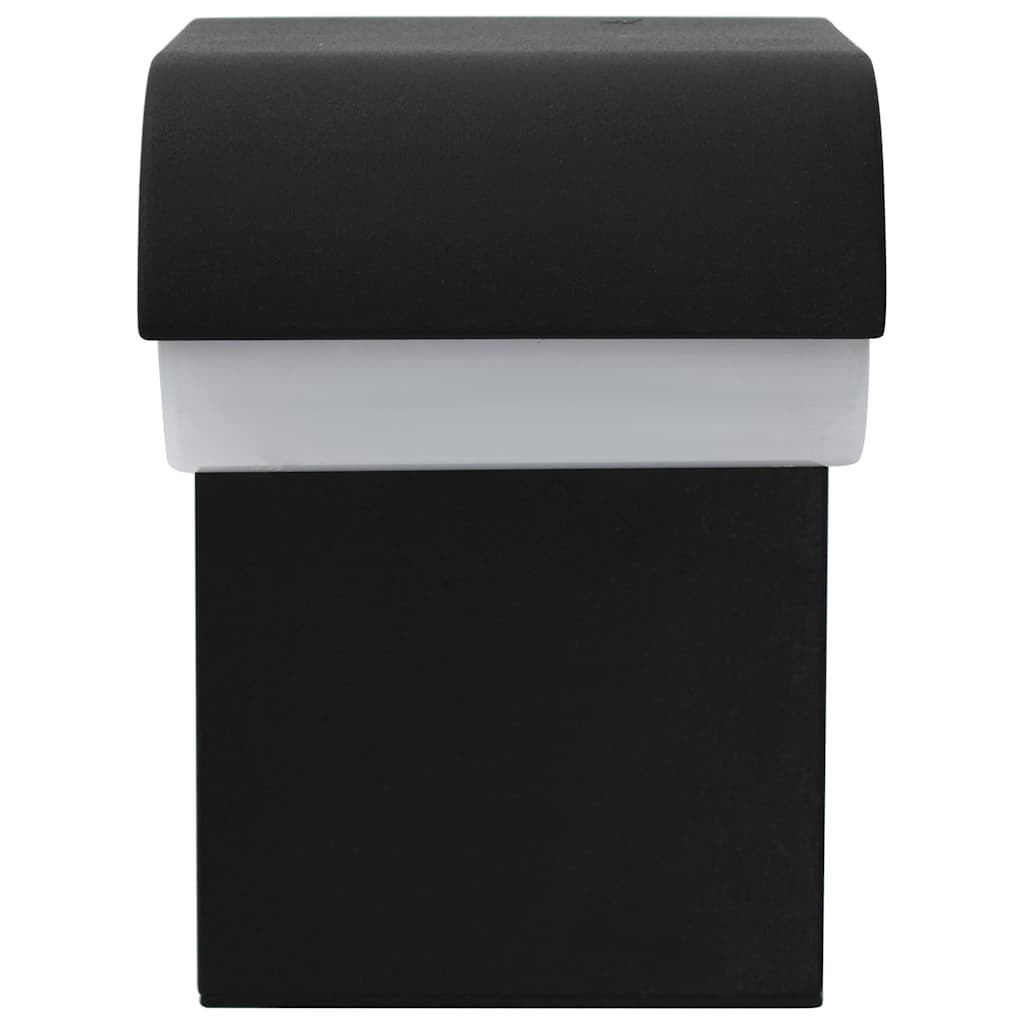 Candeeiro de parede LED de exterior 9 w preto oval