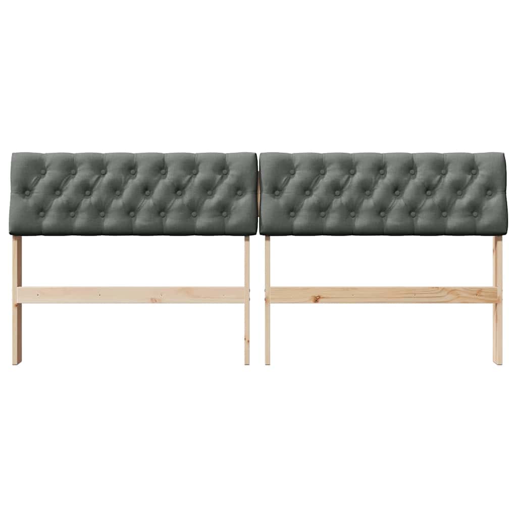 Cabeceira estofada cinza escuro 180 cm