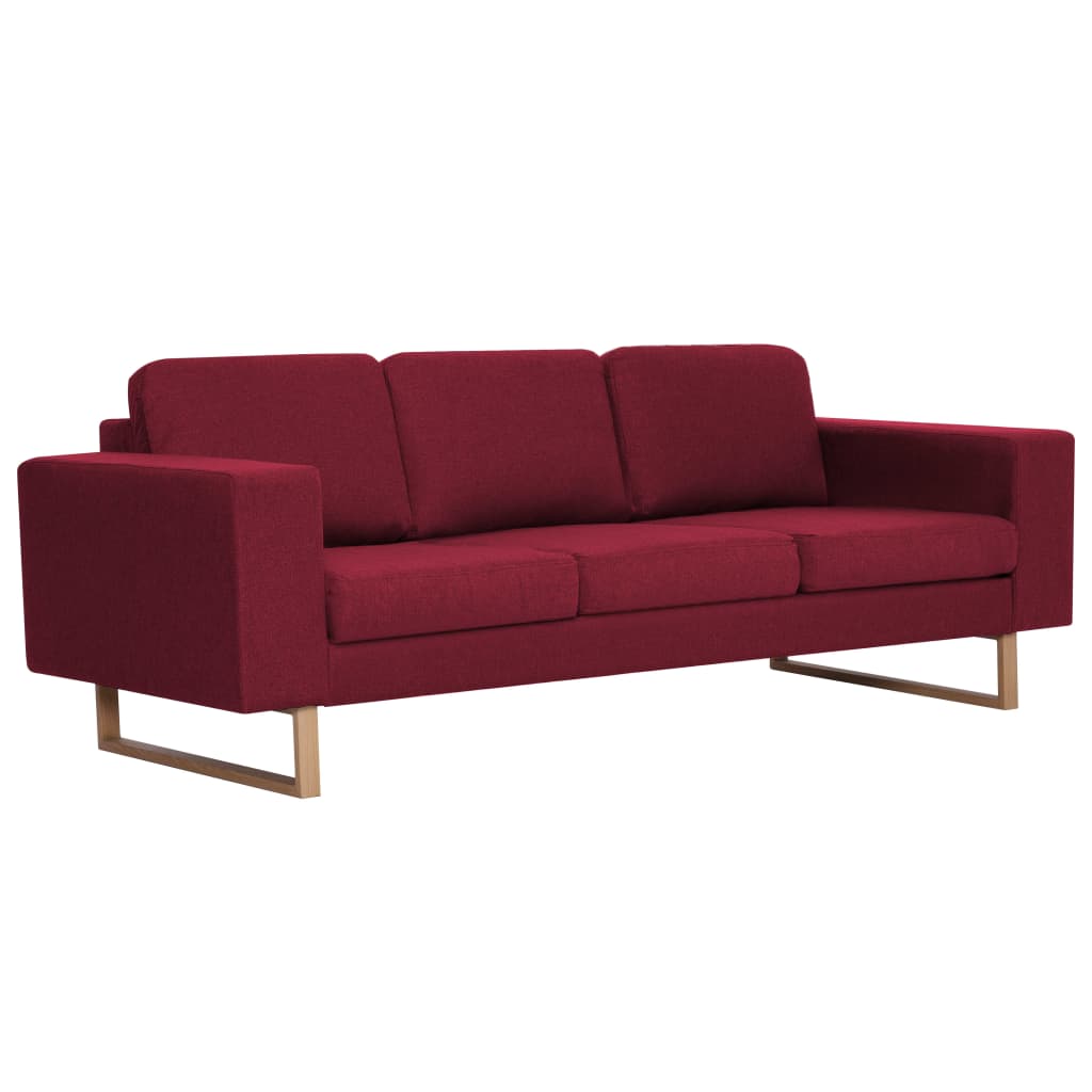 2 Pcs conjunto de sofás tecido vermelho tinto