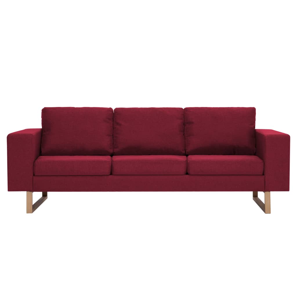 2 Pcs conjunto de sofás tecido vermelho tinto