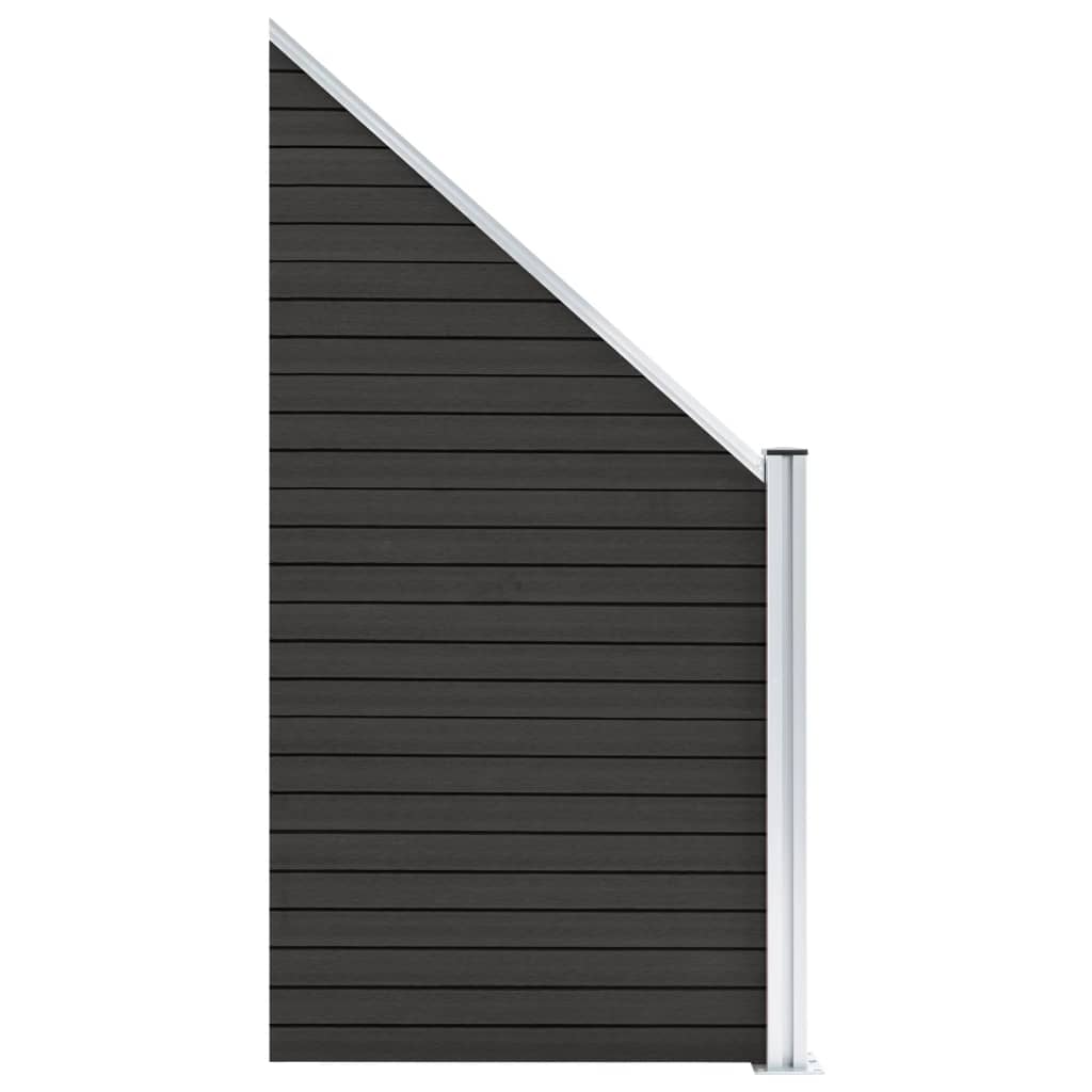 Painel de vedação 95x(105-180) cm wpc cinzento