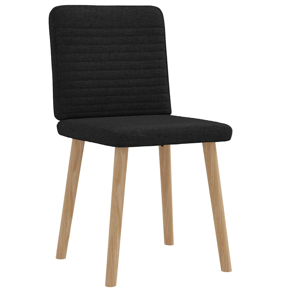 Cadeiras de jantar 2 pcs tecido preto