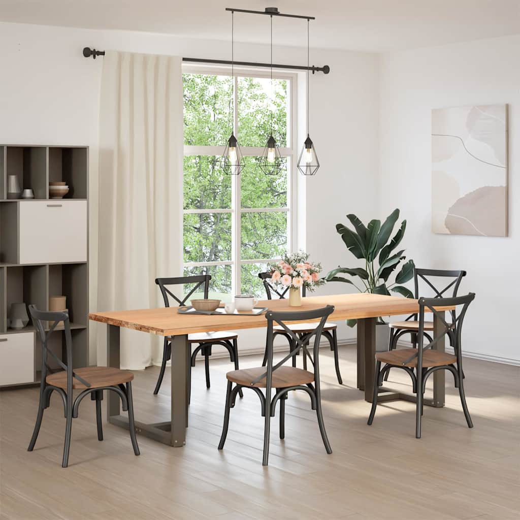 Pés de mesa de jantar em forma de t, 2 peças, preto, 100x35x(72-73) cm, aço