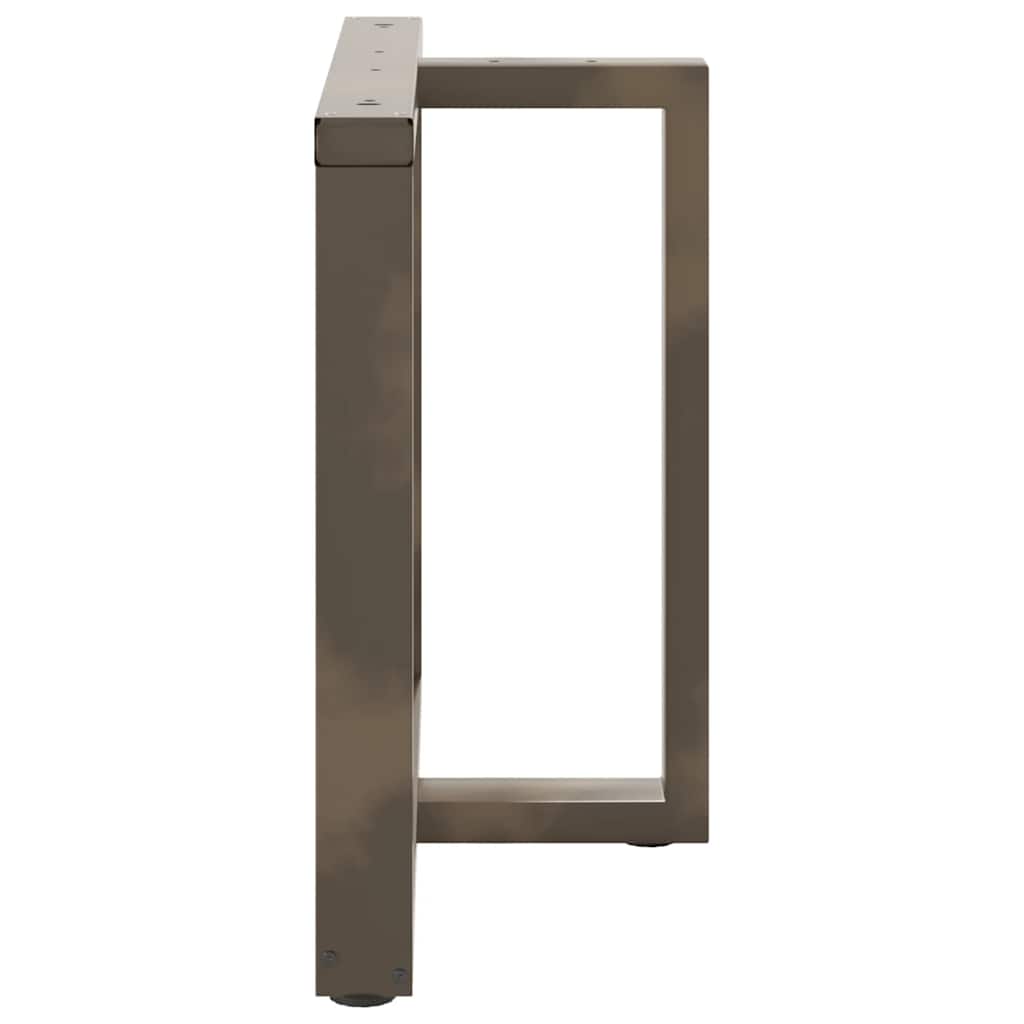 Pés de mesa de jantar em forma de t, 2 peças, preto, 100x35x(72-73) cm, aço