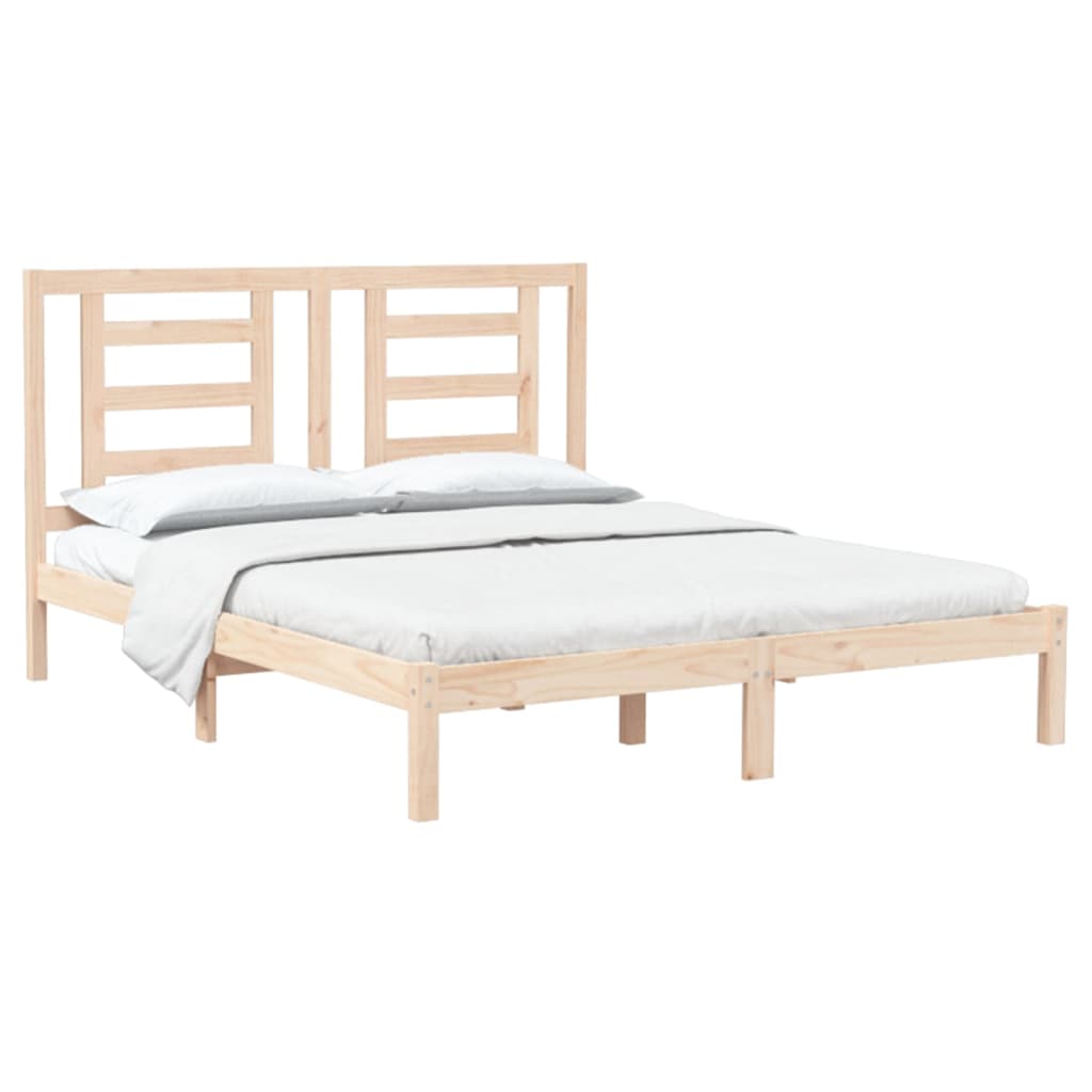 Cama sem colchão 150x200 cm madeira de pinho maciça