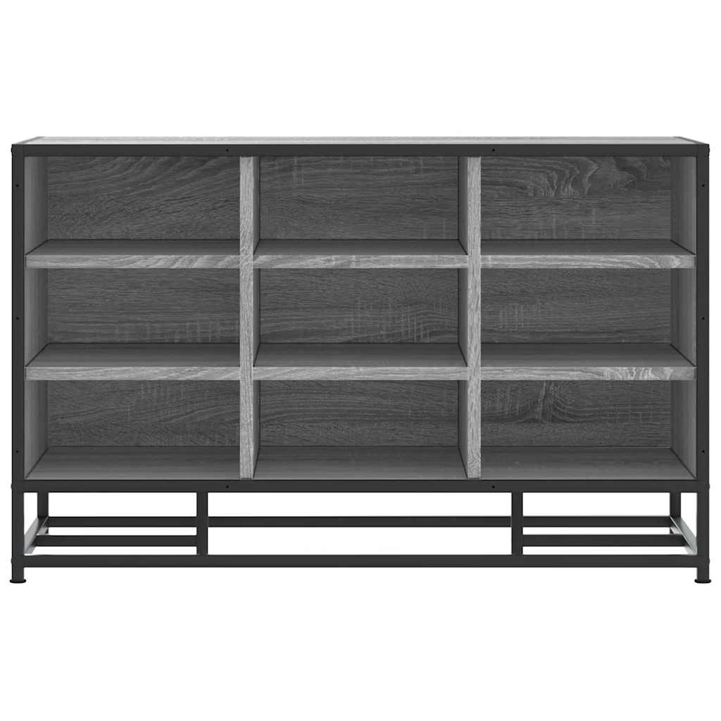 Banco para calçado sonoma 84x40x53,5 cm madeira metal cinzento