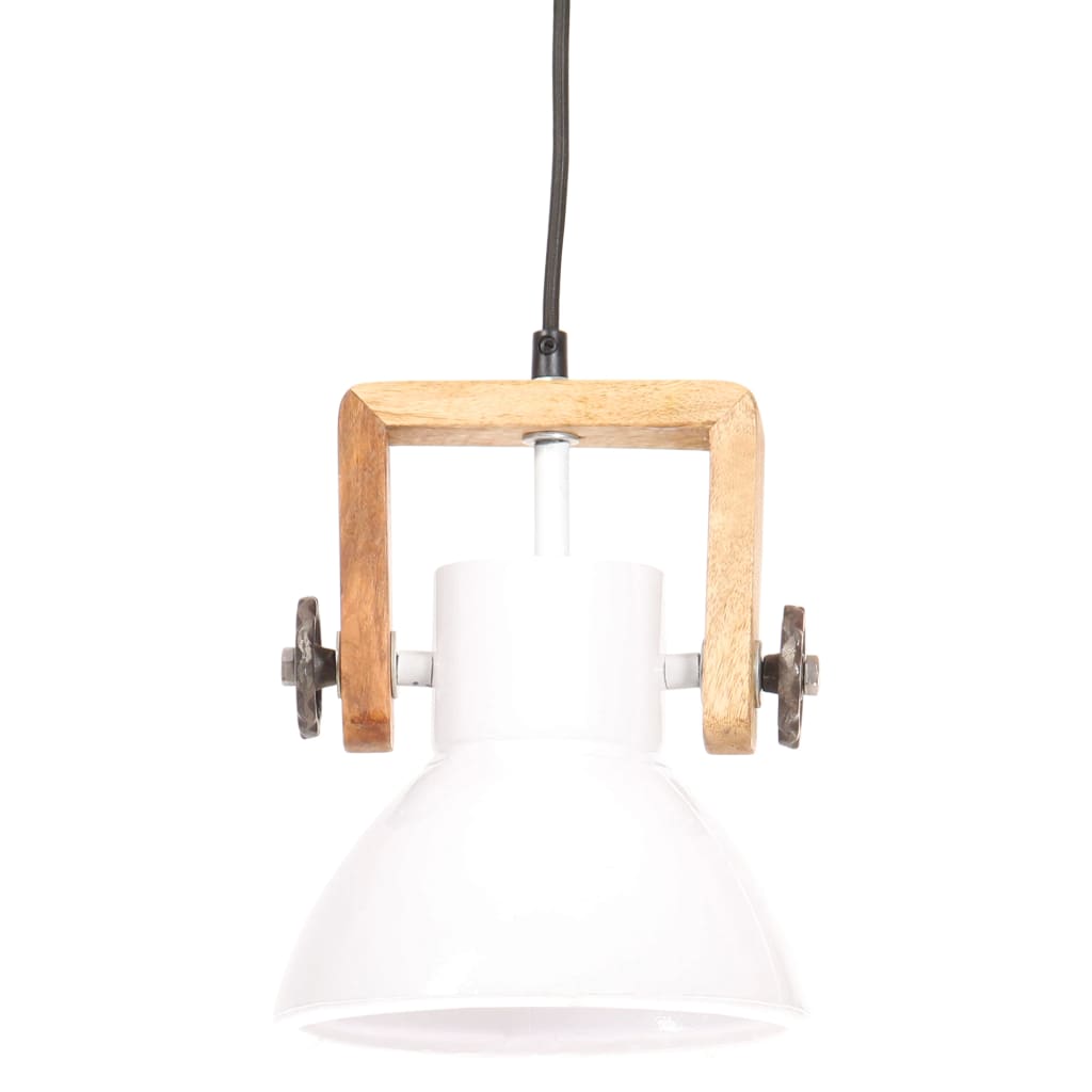 Candeeiro suspenso industrial redondo 25 w 19 cm e27 branco