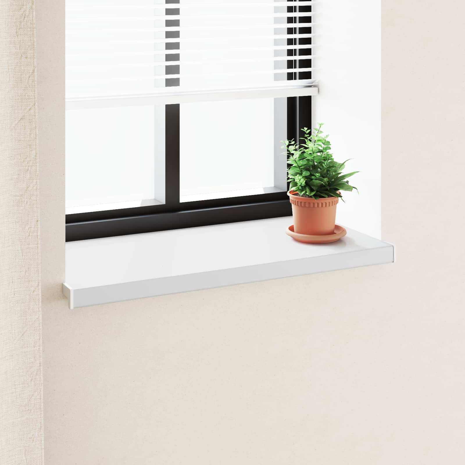 Soleira de janela branco 100 x 45 x 4,5 cm PVC