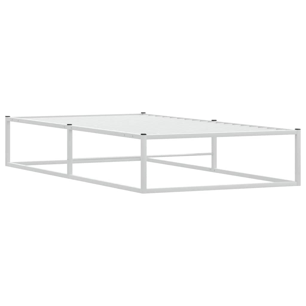 Estrutura de cama sem colchão branco 90x200 cm metal